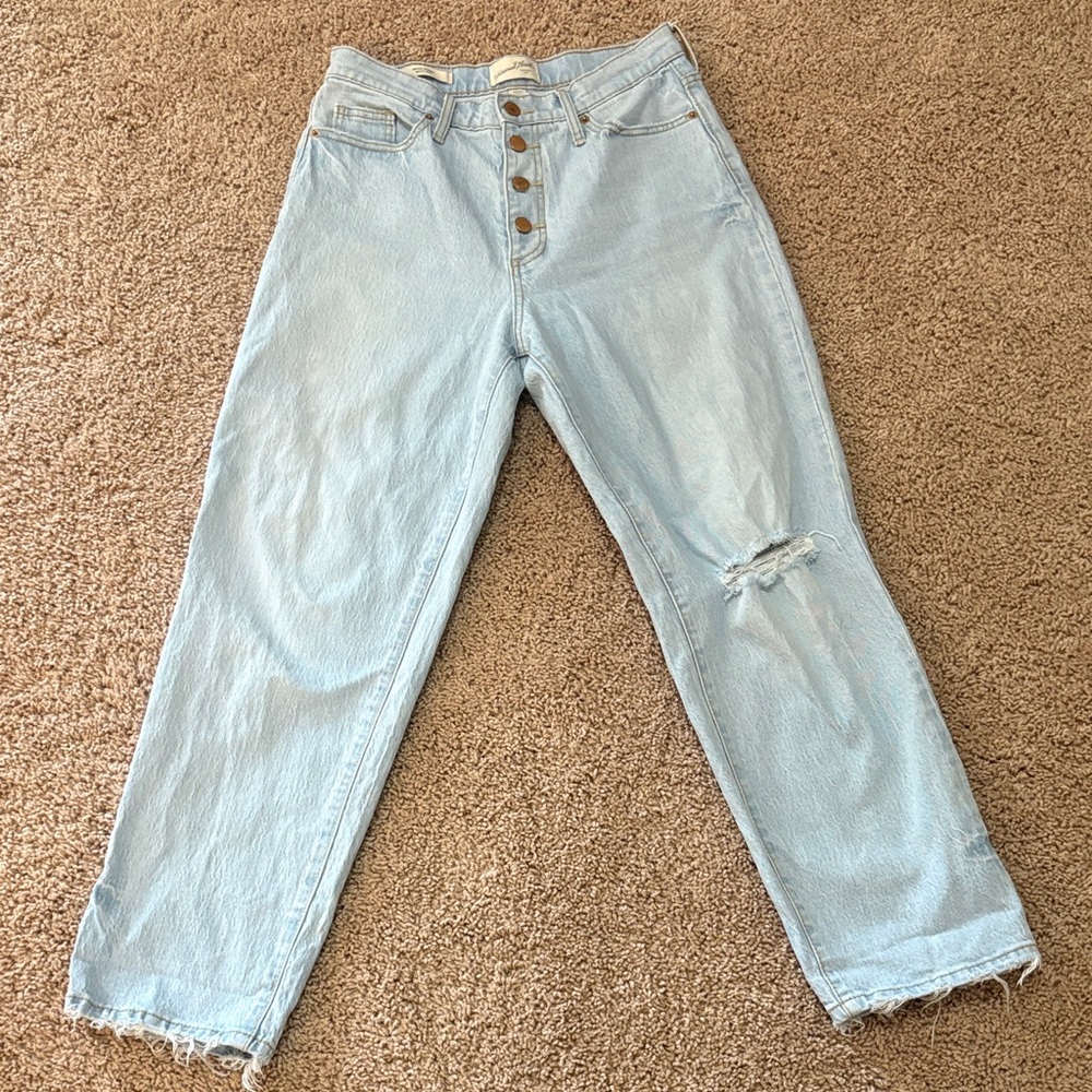 Light Blue High-Rise Women's Jeans - Picture 3 of 5